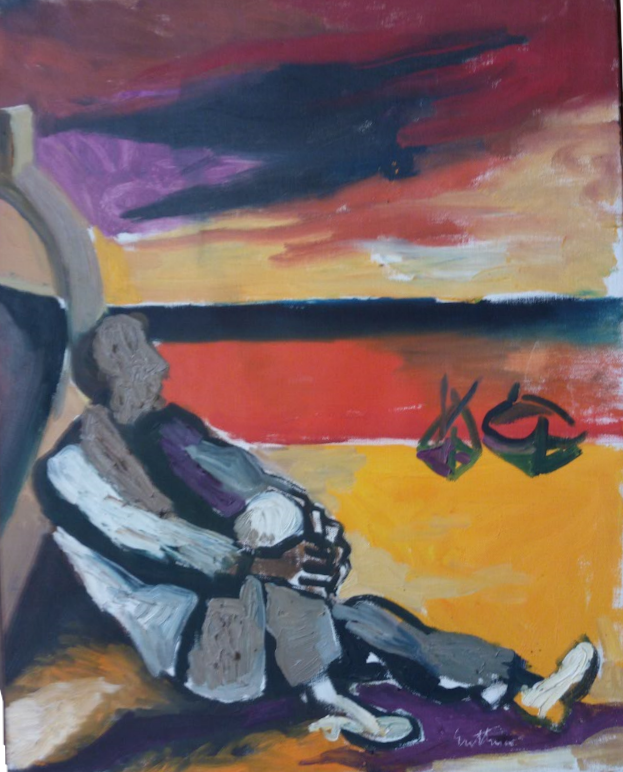 Renato Guttuso, Barche al tramonto