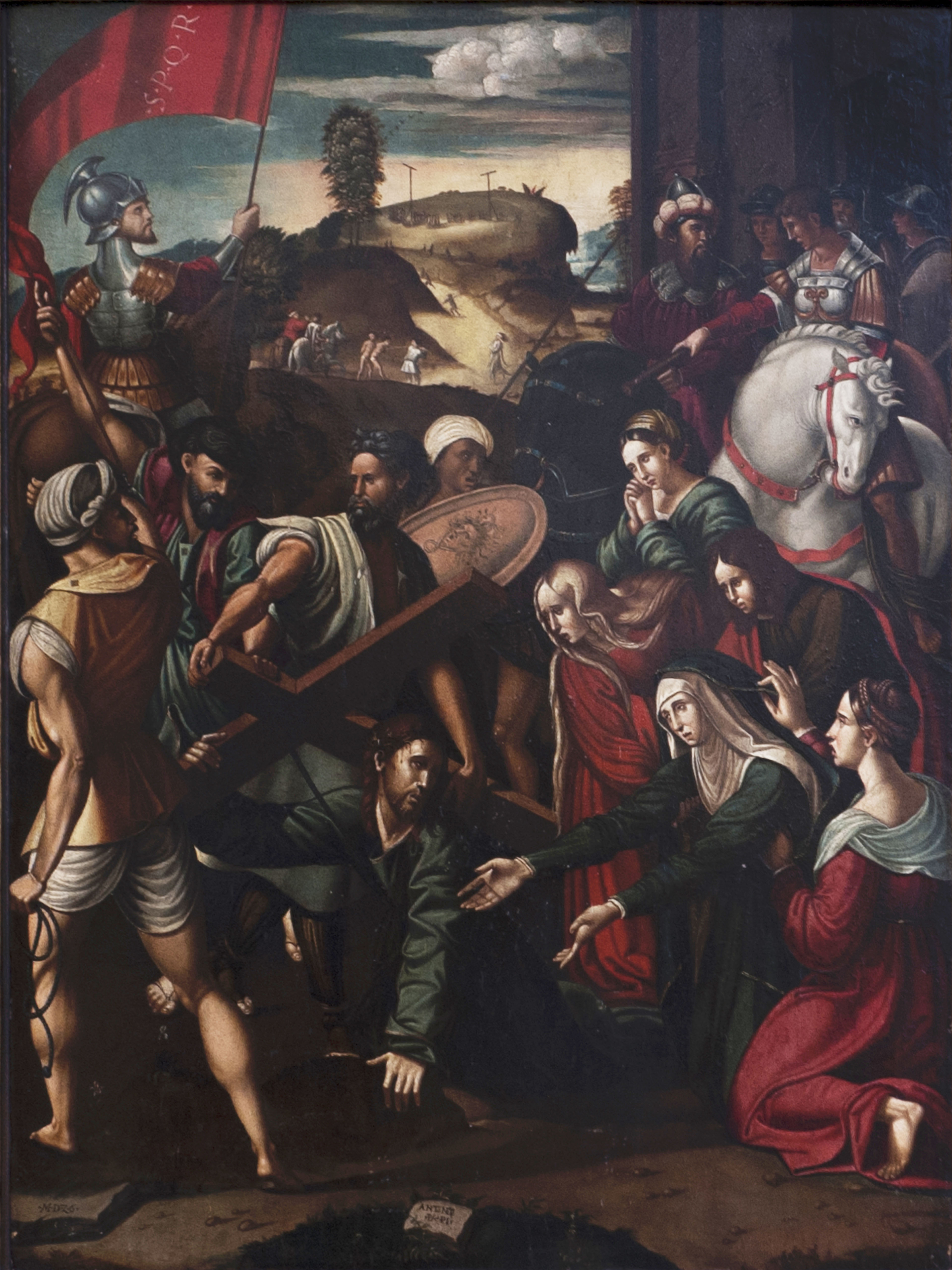 Antonello Panormita, Andata al Calvario (replica dello Spasimo di Sicilia destinato da Raffaello alla chiesa palermitana di Santa Maria dello Spasimo e oggi conservato al Museo del Prado di Madrid); sec. XVI, secondo quarto.