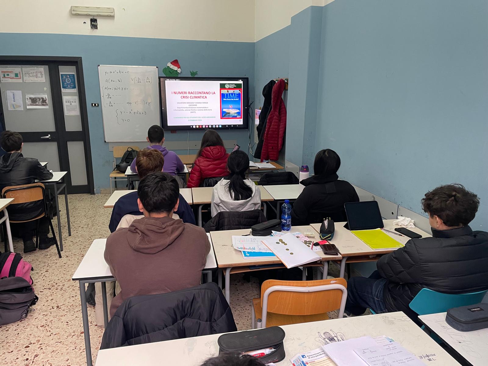  "I numeri raccontano la crisi climatica” 9 febbraio - Archimede