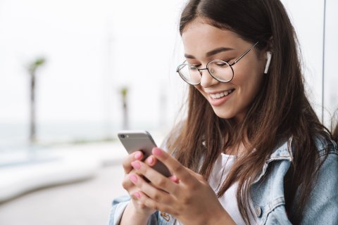 Studente smartphone