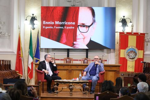 Presentato in Aula Magna il volume "Ennio Morricone. Il genio, l'uomo, il padre"