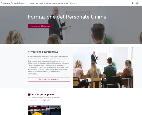Piattaforma elearning per la formazione del personale Unime
